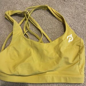 Lululemon X Peloton collab Yellow Sports Bra